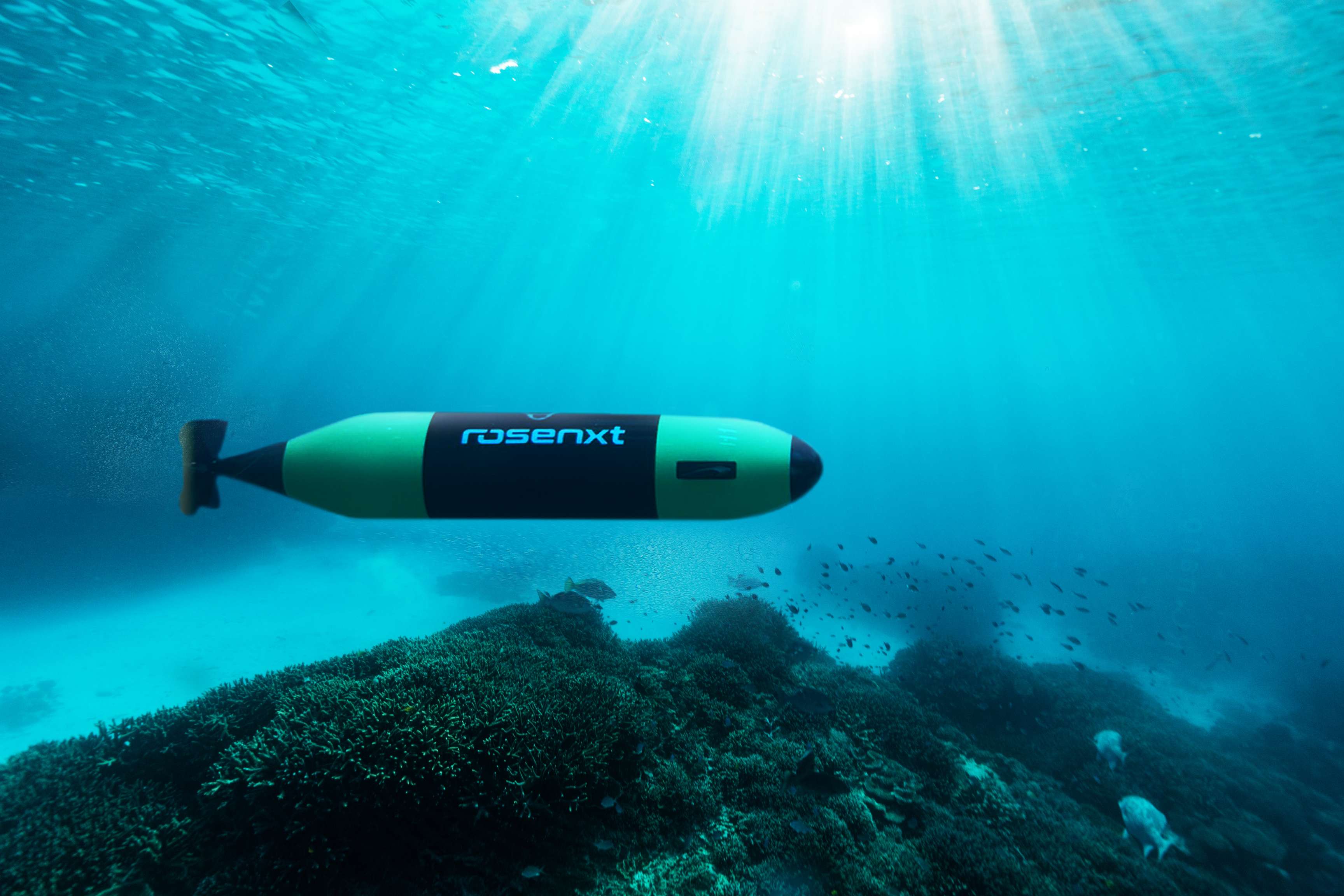 Rosenxt AUV run a underwater inspection.