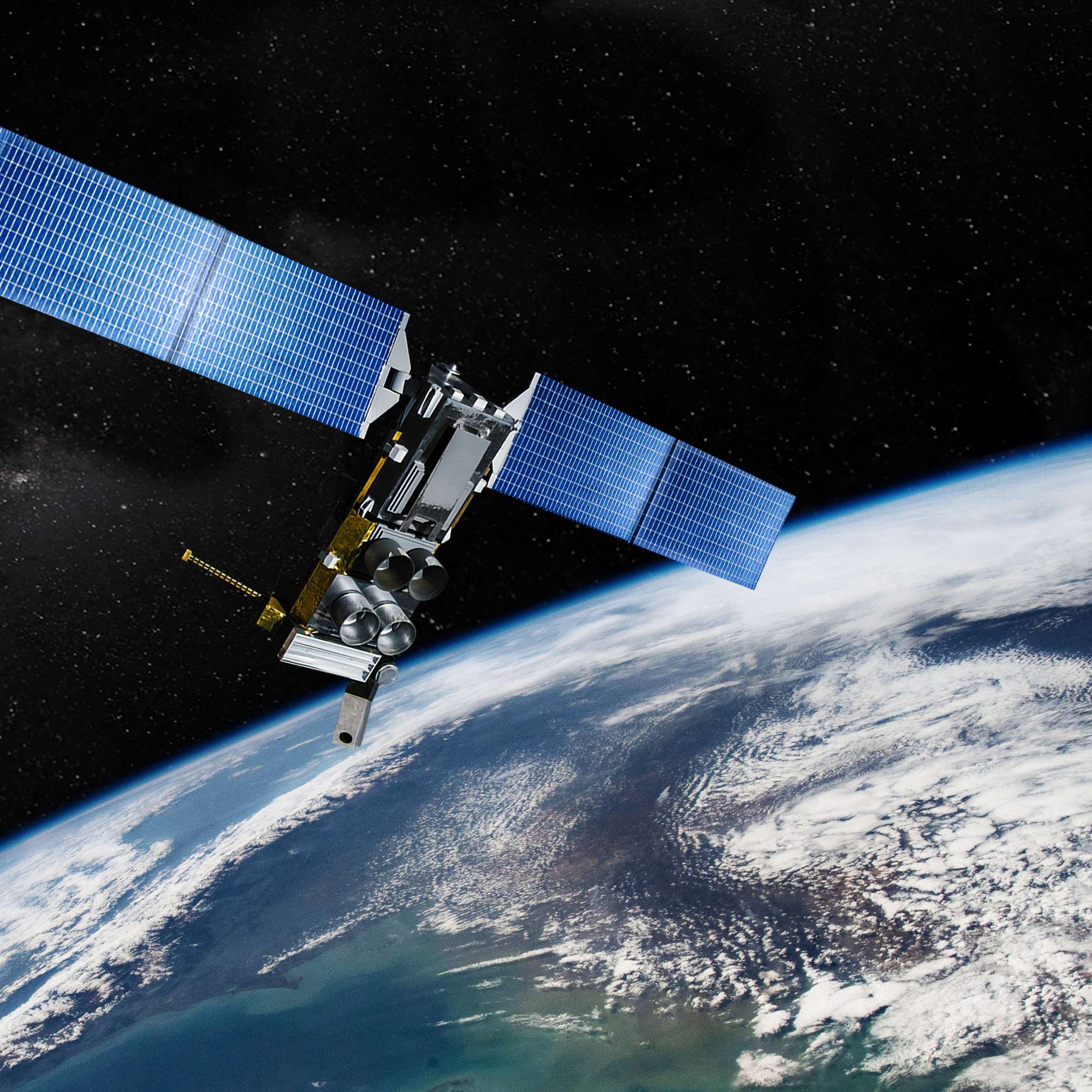 Rosenxt A conceptual Earth Imaging satellite in orbit above Earth