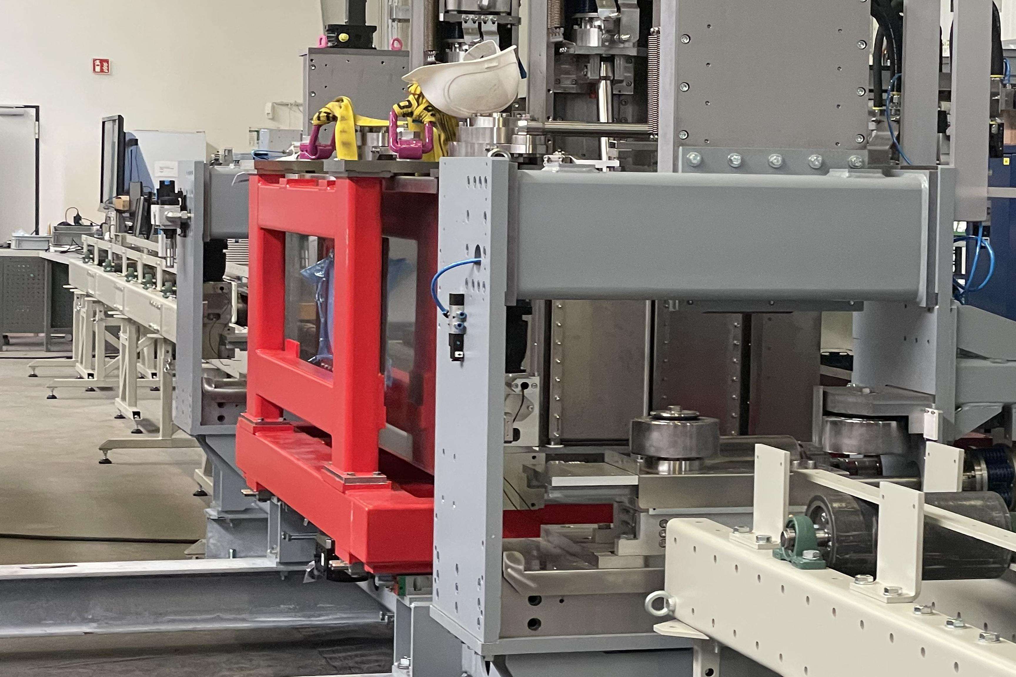 Picture of our rail testing system with phased array ultrasound technology showing its design.